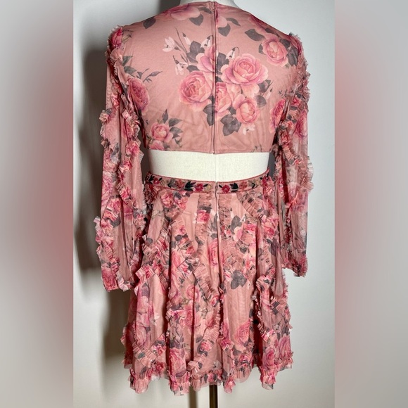 Mac Duggal 9151 | Ruffled Floral Chiffon Mini Dress | Women’s 10 - Picture 5 of 8